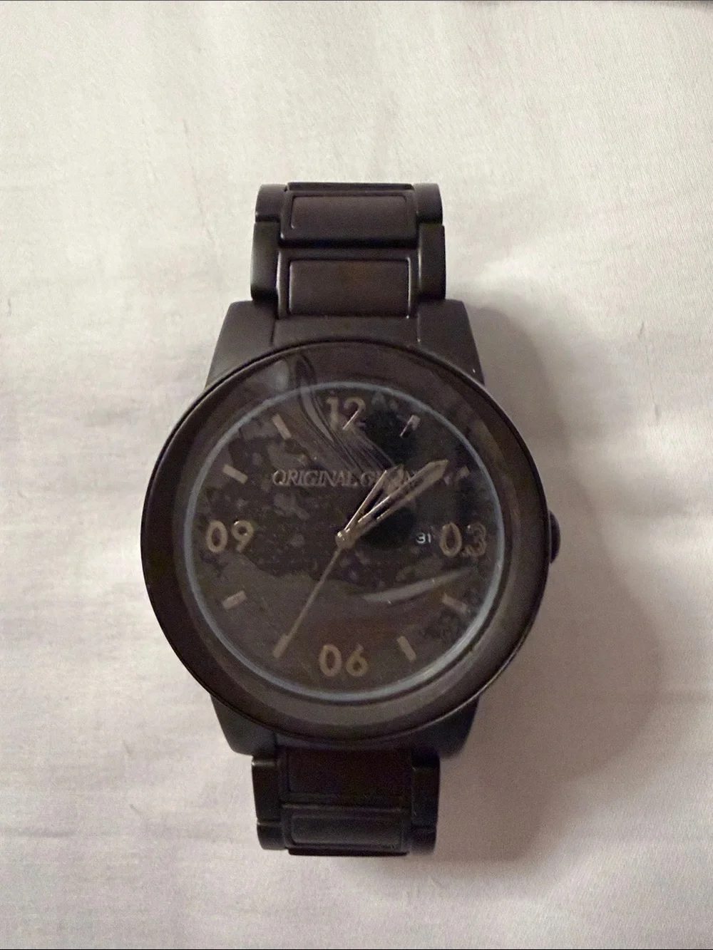 Original Grain Black Men's Bracelet Watch - Matte Black Finish